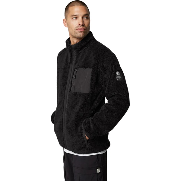 2026 Mystic Mens Dark Tech Series Teddy Zip Thru Fleece 35104.23 - Black